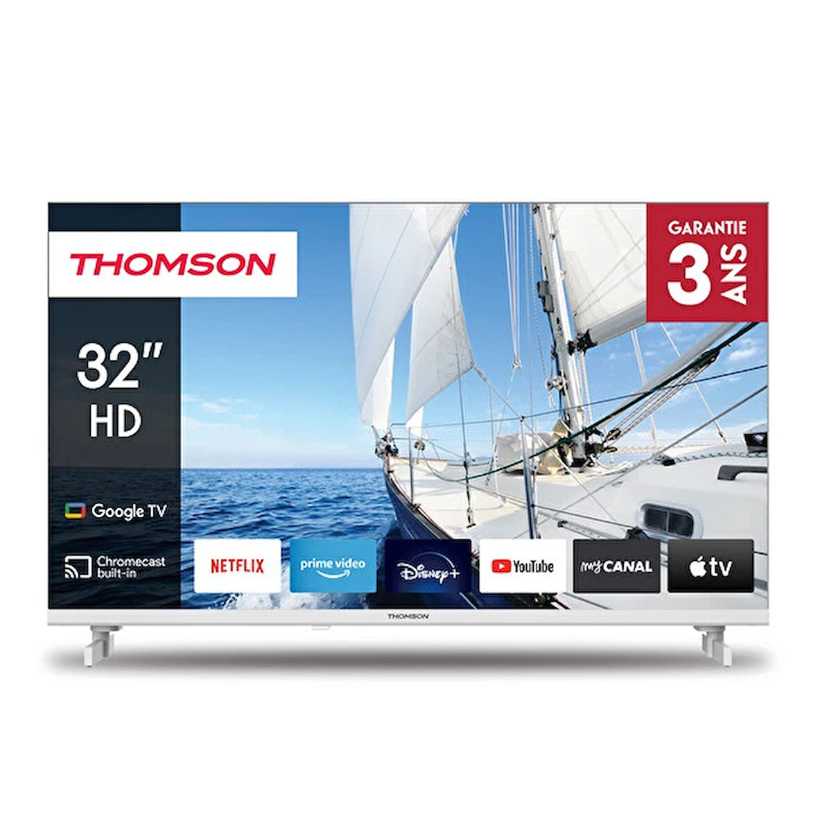 Thomson 32hg2s14w 32" 82 Ekran HD Google Smart Beyaz Led TV